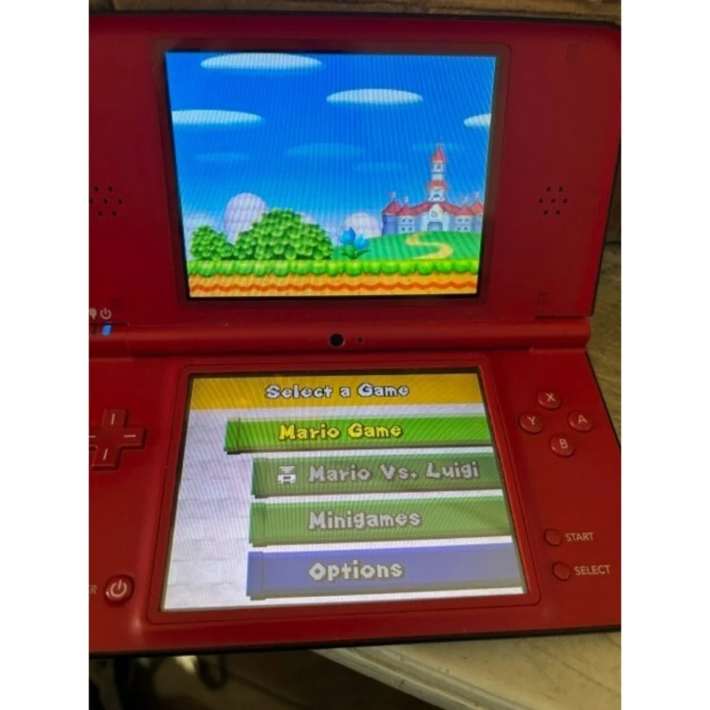 Red Nintendo DSi XL 25th Anniversary Edition Bundle With Super Mario Bros!